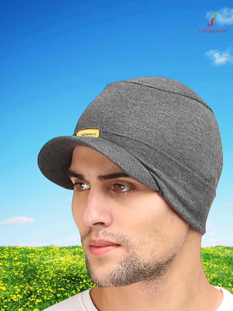 FabSeasons Cotton Skull Cap Charcoal Grey - Image 2