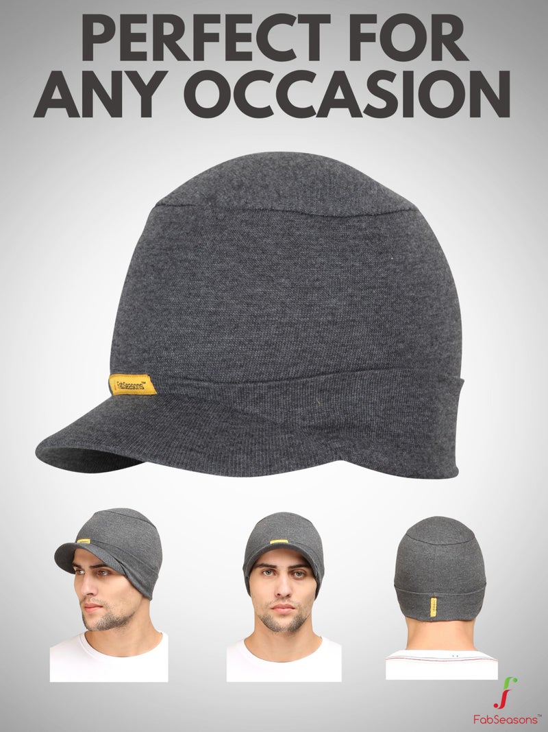 FabSeasons Cotton Skull Cap Charcoal Grey - Image 4