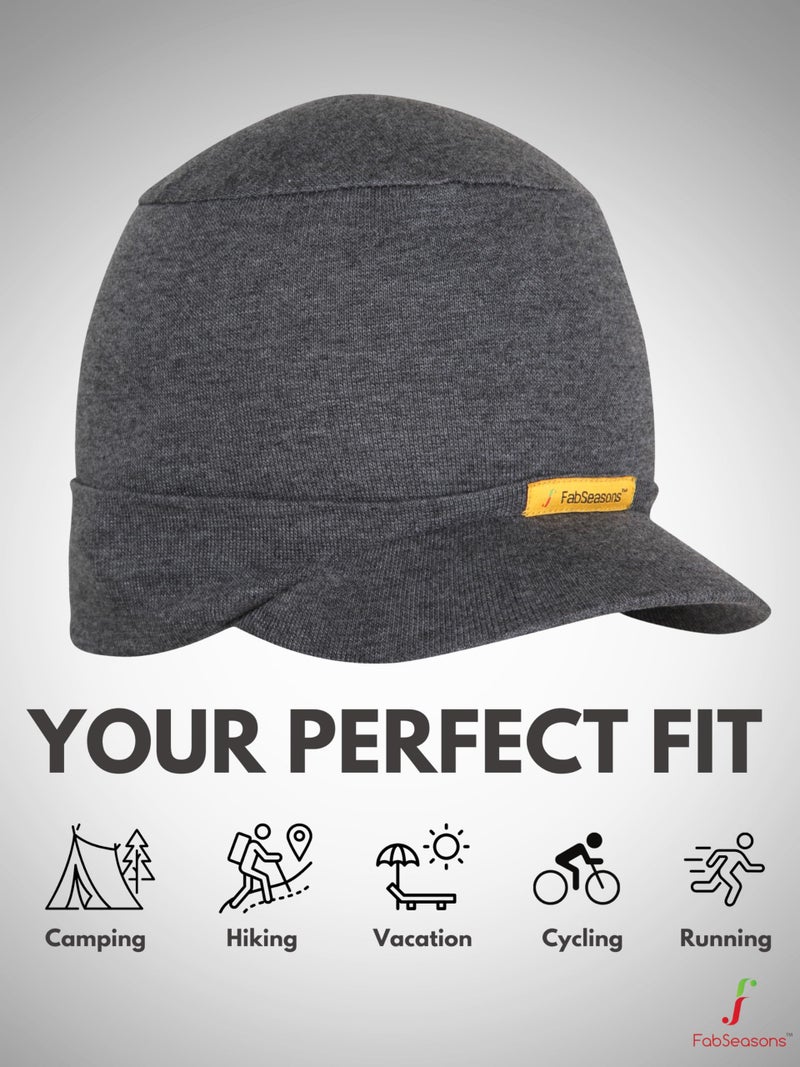 FabSeasons Cotton Skull Cap Charcoal Grey - Image 3