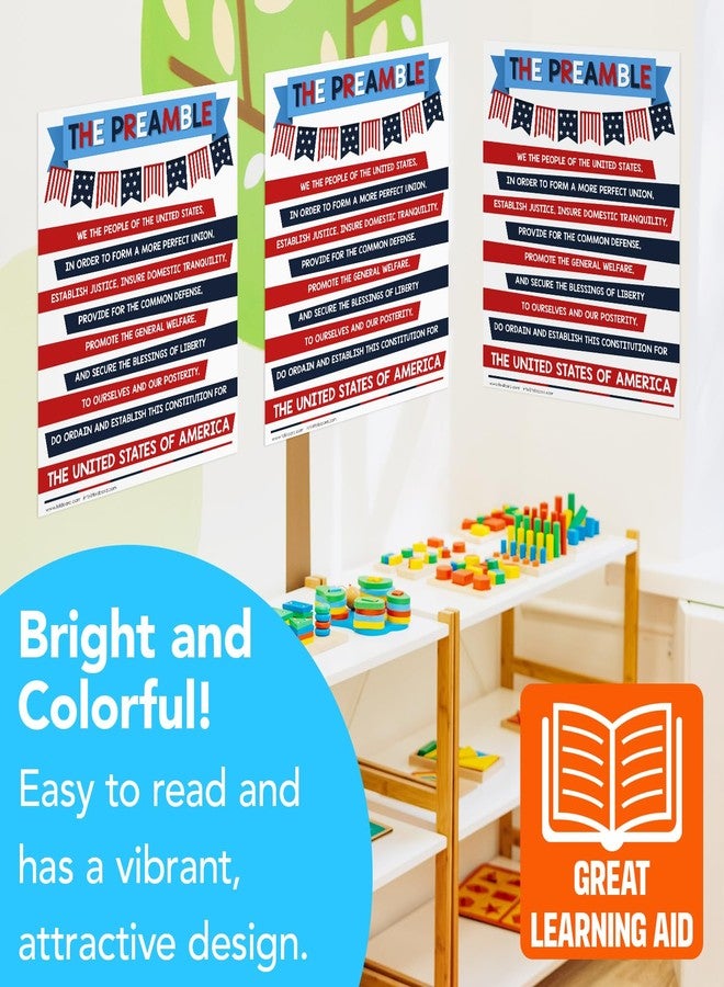 FoldCard The Preamble USA Educational Posters for Kids – Classroom and Homeschool American Learning Chart and Wall Decorations, Preschool to Gradeschool | Durable Glossy Cardstock | 8.5" x 11" | 5 per Pack - Image 5