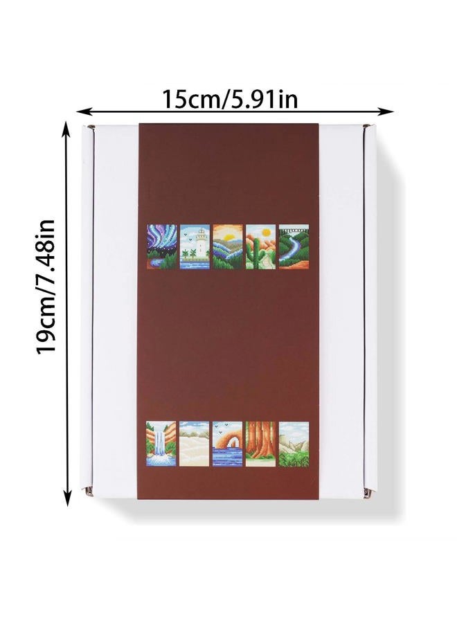 Apomelo 10pcs Diamond Art Painting Kits, Landscape Diamond Art Kits for Adults Beginners, Round Drill Diamond Art for Home Wall Desktop Decor, 6X8 inches - Image 3