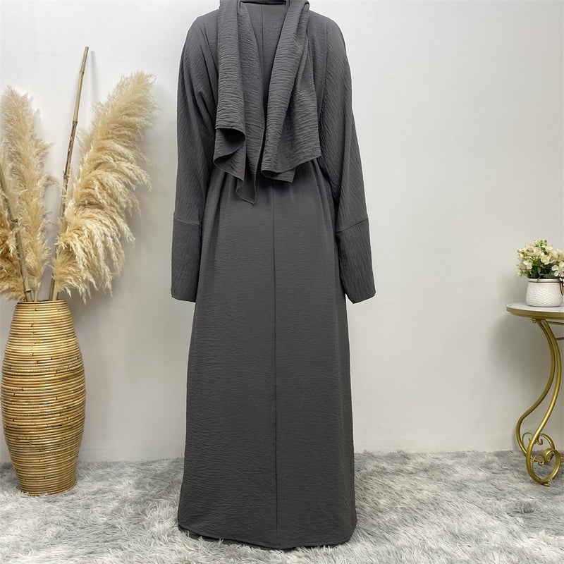 monica fashion Women's Casual Solid Color Sleeveless Dress With Pockets and Cardigan Set - Image 4