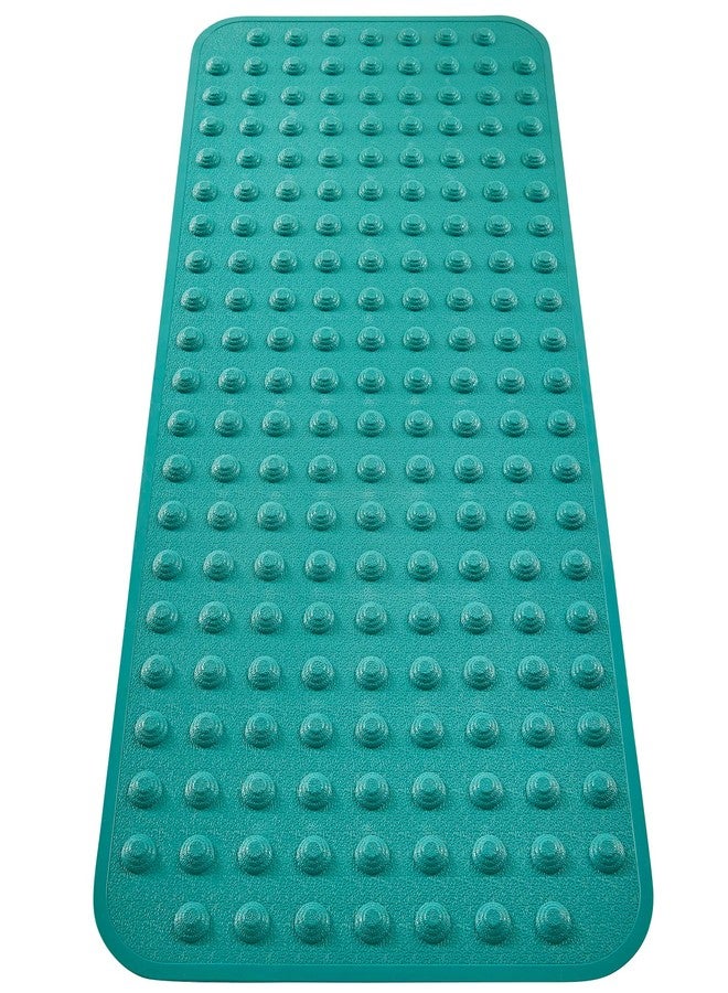 Yanzifly Bathtub Shower Mat Non Slip 18x40 in Bath Mat for Bathroom Tub Textured Smooth Floor, Silicone Extra Long Massage Bath Tub Mats No Slip Matt Non-Toxic Safe for Elderly & Kids- Light Green - Image 1
