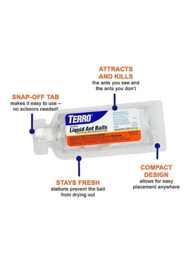 Terro 6-Piece Liquid Ant Bait Clear 17*12*3cm - Image 4