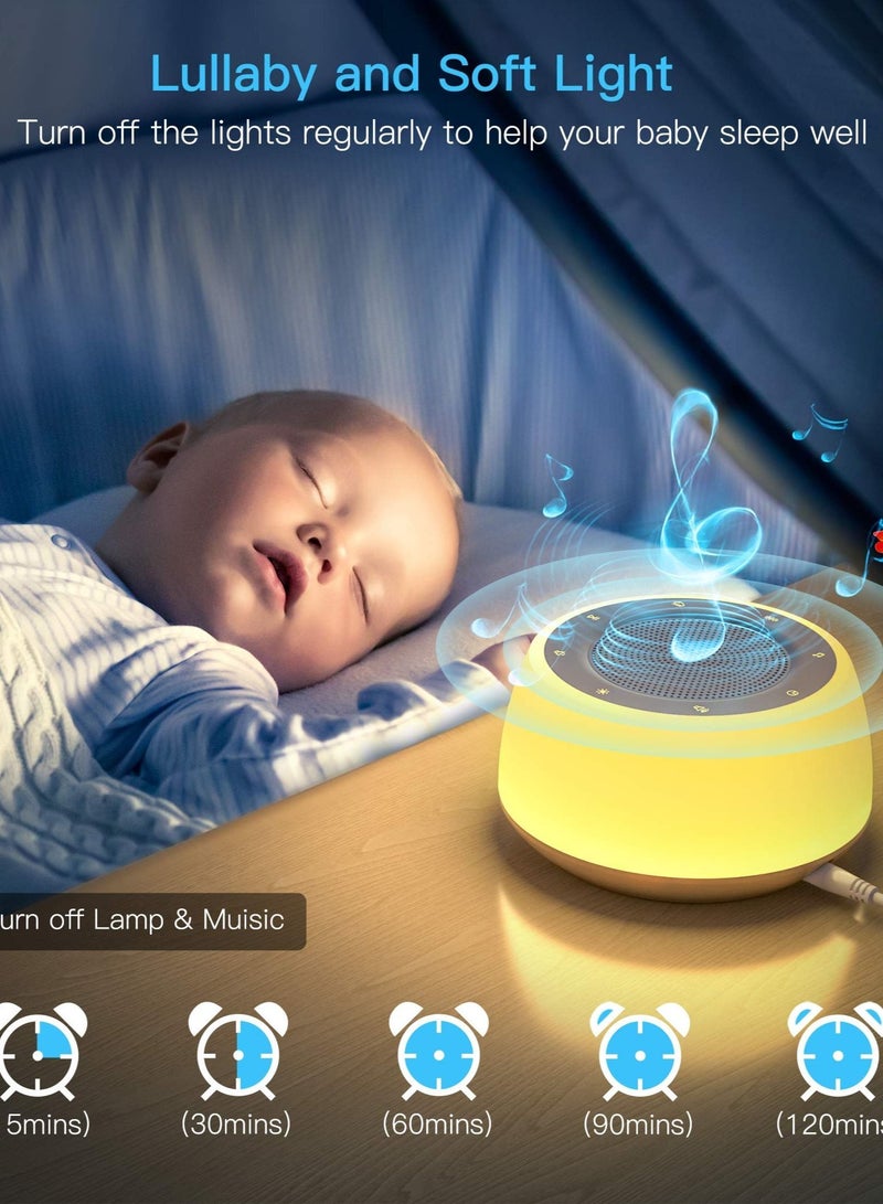 White Noise Machine Baby, Baby Sound Kids with Night Light, Portable for Sleeping - Image 2