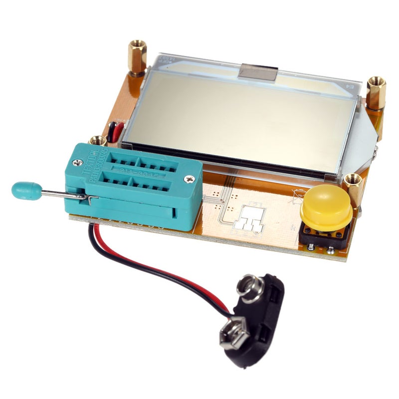 مقياس ترانزستور ضوء خلفية LCD متعدد الوظائف ومقياس الصمام الثنائي والترايود والسعة وESR وMOS وPNP وNPN وLCR مع غلاف - Image 5