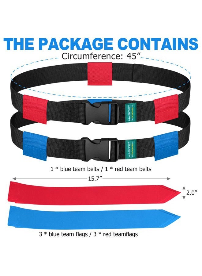 HASITE Flag Football Belts, 2/4/10/14 pcs of Adjustable Flag Football Set with Flags, Suitable for Youth Adults and Kids - Image 2