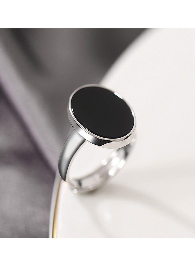 Generic - 925 Sterling Silver Ring Black Exquisite Luxurious Elegant Noble For Women Jewelry Gift European Style of Ring - Image 1