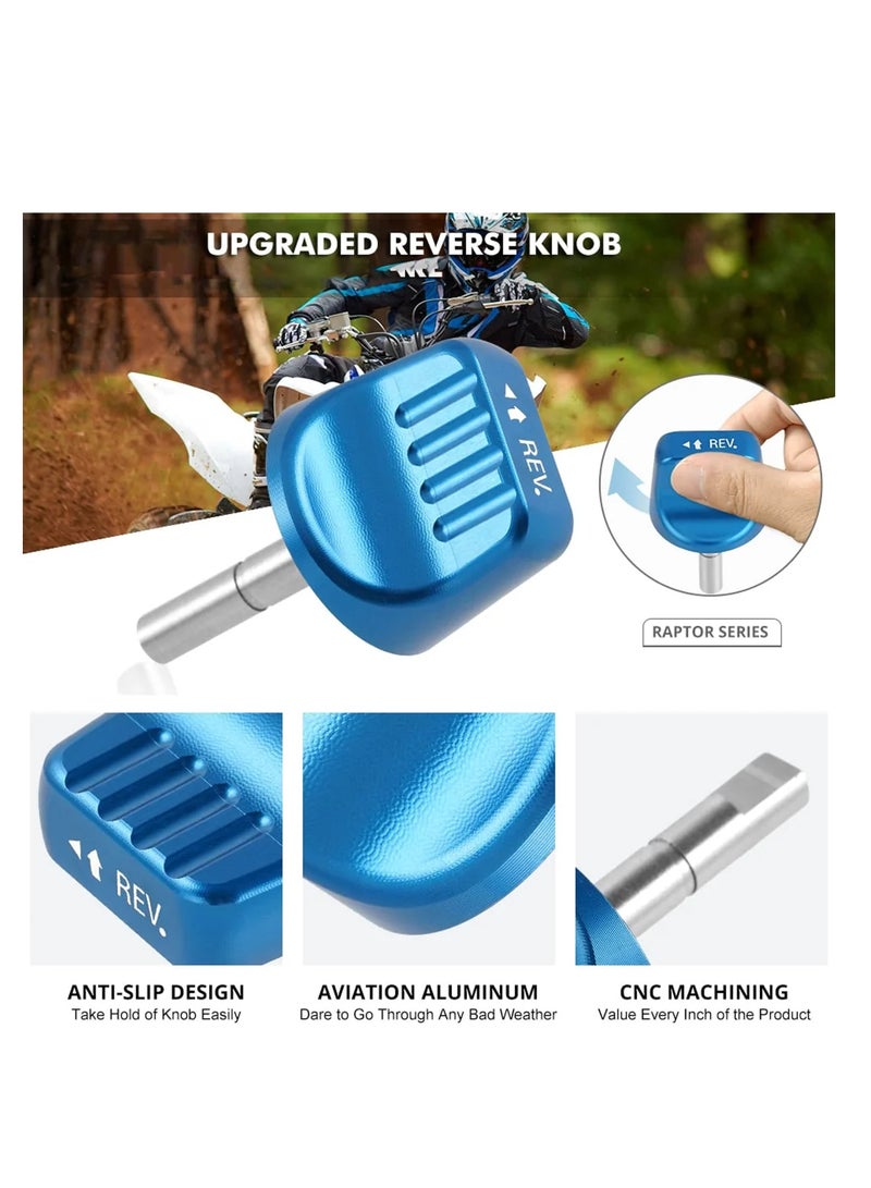 General CNC Machining Anti-slip design Reverse Knob Compatible with Yamaha Raptor 700  Blue  - Image 3