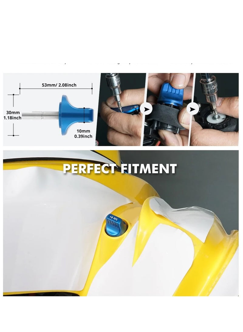 General CNC Machining Anti-slip design Reverse Knob Compatible with Yamaha Raptor 700  Blue  - Image 4