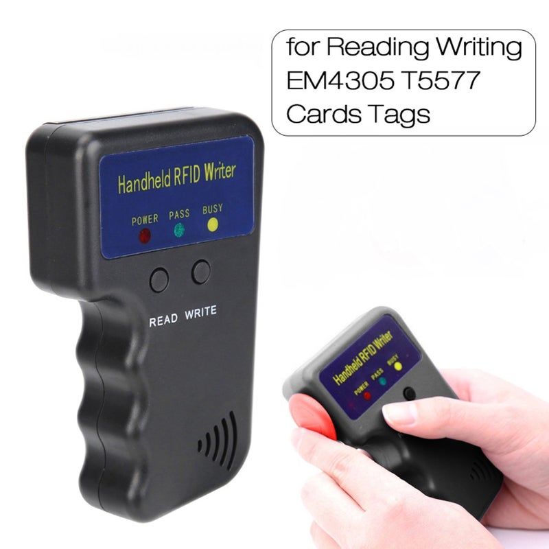 125KHz Handheld RFID Writer with 3 Rewritable ID Keyfobs for Reading Writing EM4305 T5577 Cards Tags - Image 3