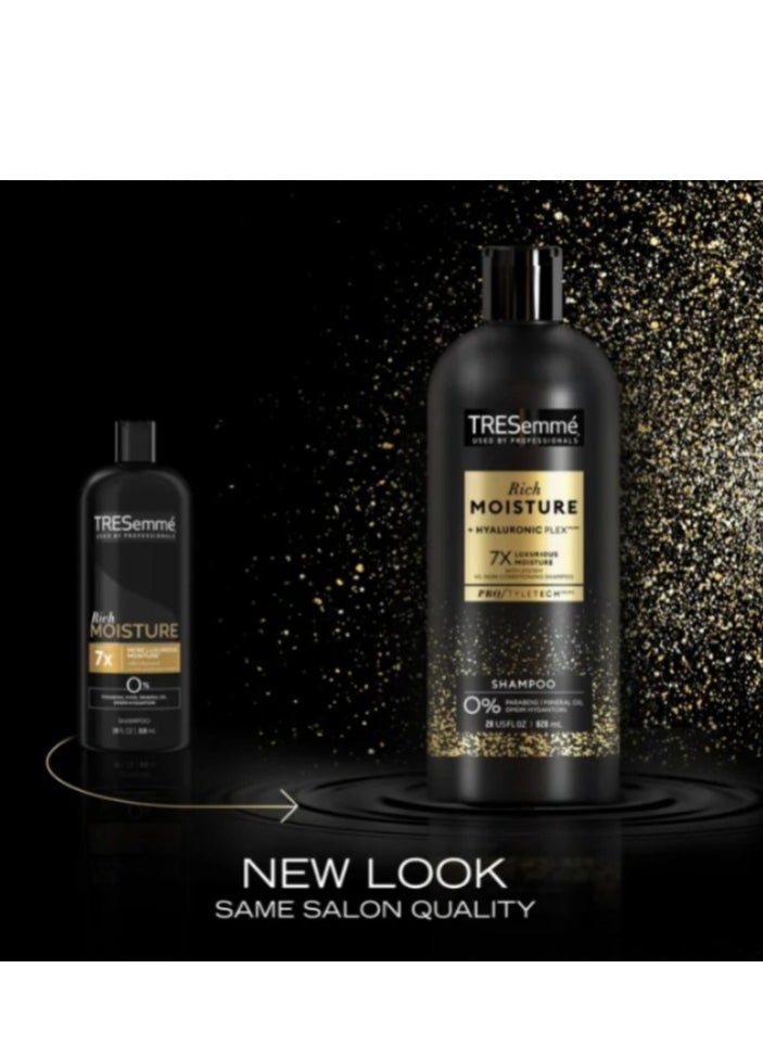 TRESemmé TRESemme Rich Moisture Shampoo for Dry Hair with Hyaluronic Plex, 28 fl oz  - Image 1