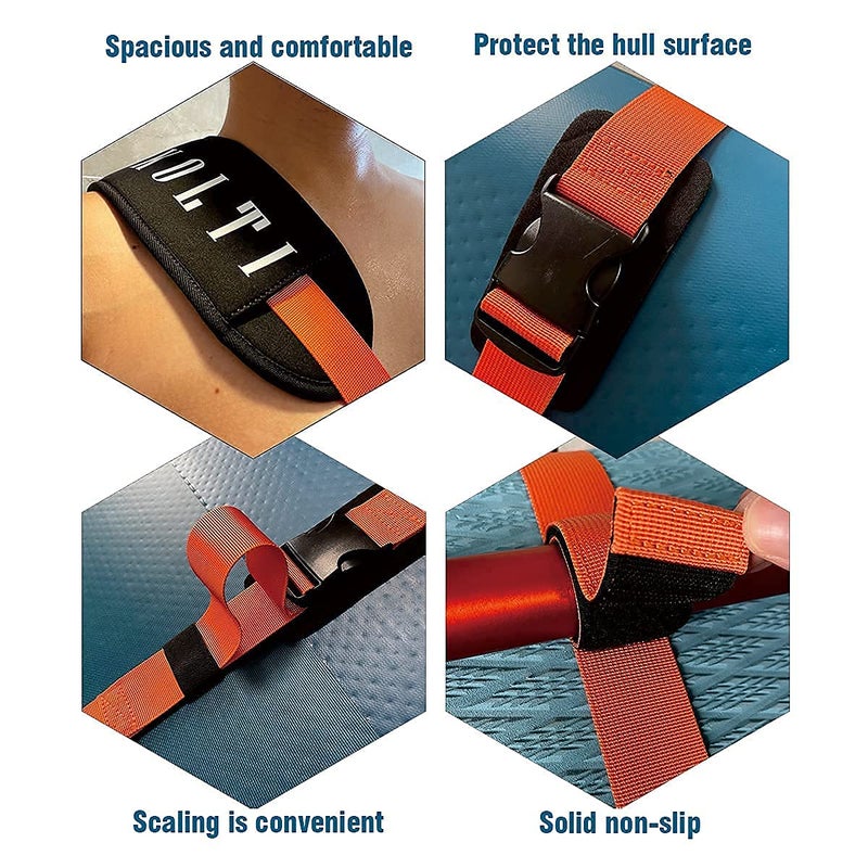 Kolti Paddle Board Carry Strap, Adjustable Heavy-Duty SUP Carrying Support Strap for Surfboard Stand Up Paddleboard Canoe Longboard Carry Belt Paddle Board Accessories - Image 3
