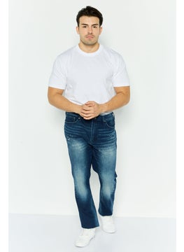 Seven 7 Men Slim Fit Washed  Stretchable  Straight Leg Jeans, Blue Combo  - Image 2