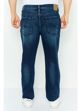 Seven 7 Men Slim Fit Washed  Stretchable  Straight Leg Jeans, Blue Combo  - Image 3