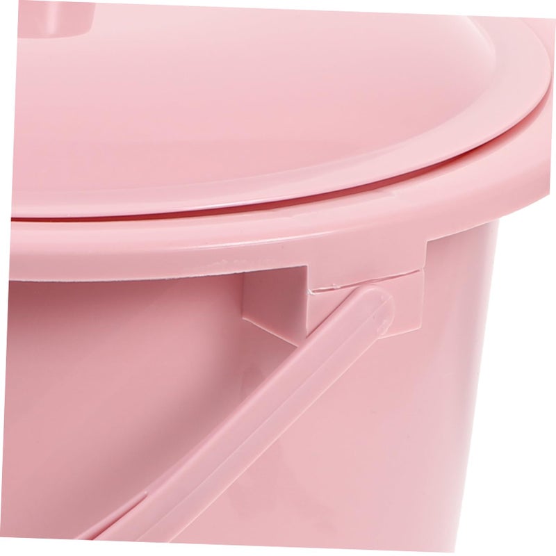 Pink Portable Urine Pot With Lid Thickened Chamber Pot For Adults Elders - Image 4