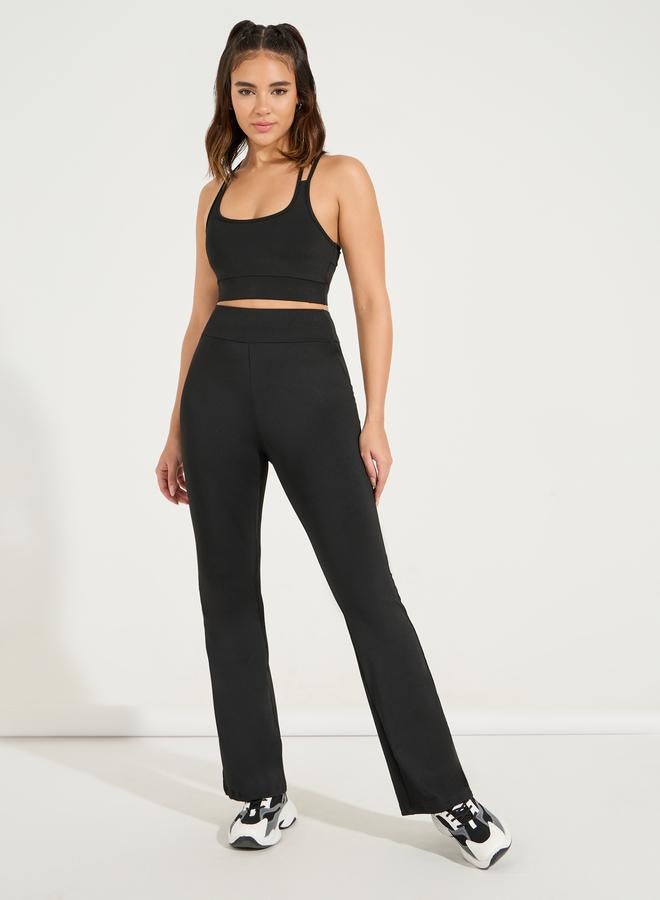 ستايلي اكتيف ليقنز بحواف واسعة وشريط عاكس للضوء - Image 2