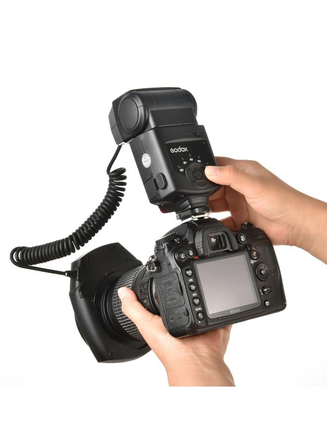 Godox ML150II Macro LED Ring Flash Speedlite GN12 0.1-2s Recycle Time 5800K±200K for Sony Canon Nikon Fuji Olympus Panasonic DSLR Cameras for Video Production, Animal and Plant Photography - Image 2