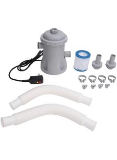 Generic Swimming Pool Filter Pump, 330 Gallon Inflatable Pool Filter Pump Kit, Effective Filtration, Low Noise, Reusable Swimming Pool Clear Cartridge Filter Pump  - Image 1