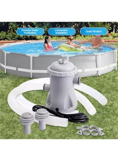 Generic Swimming Pool Filter Pump, 330 Gallon Inflatable Pool Filter Pump Kit, Effective Filtration, Low Noise, Reusable Swimming Pool Clear Cartridge Filter Pump  - Image 2