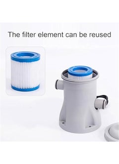 Generic Swimming Pool Filter Pump, 330 Gallon Inflatable Pool Filter Pump Kit, Effective Filtration, Low Noise, Reusable Swimming Pool Clear Cartridge Filter Pump  - Image 4