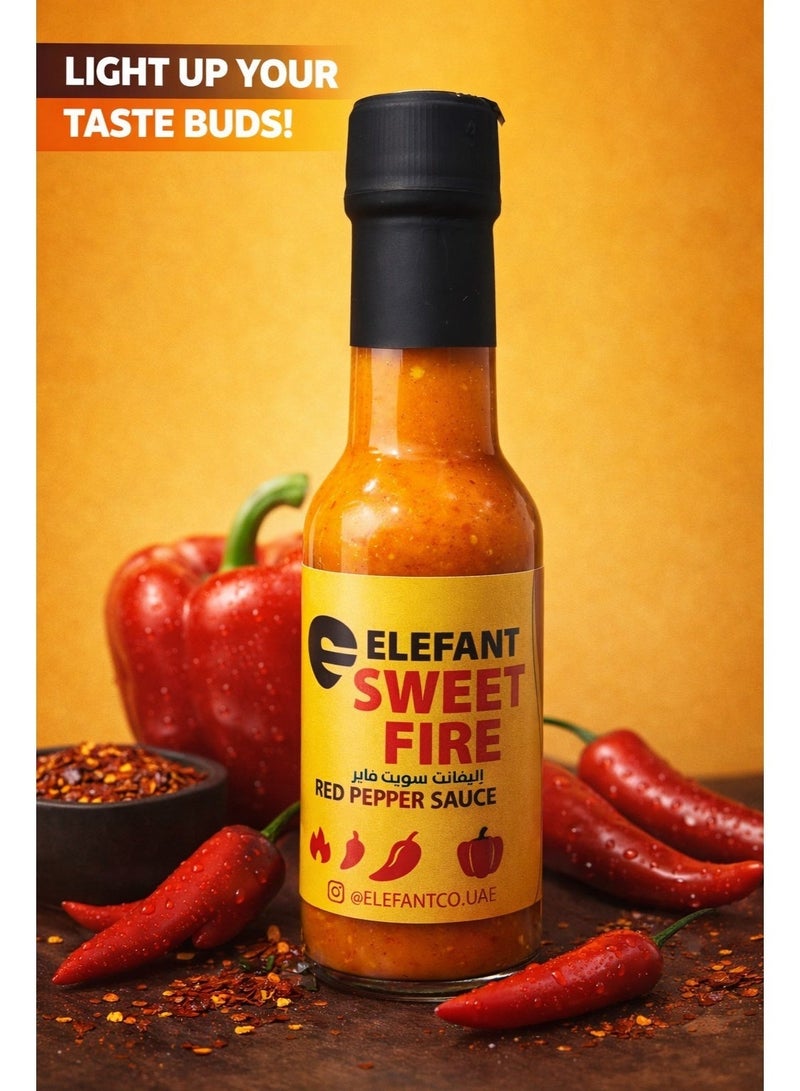 Elefant Sweet Fire Red Pepper Sauce 100ml Mild Sweet Heat No Preservatives Made in UAE - Image 3