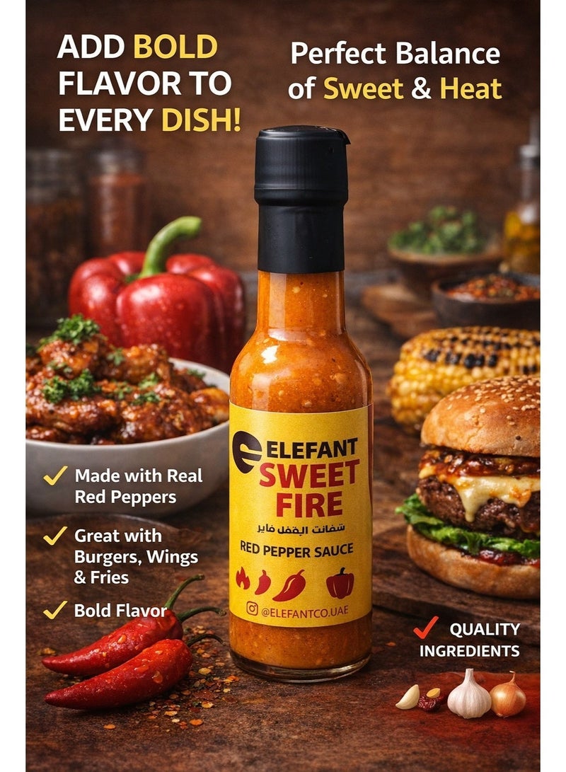 Elefant Sweet Fire Red Pepper Sauce 100ml Mild Sweet Heat No Preservatives Made in UAE - Image 5