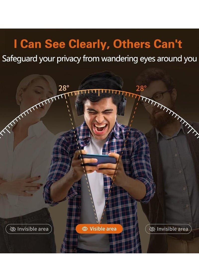 2Pcs compatible with Samsung Galaxy S24 Ultra privacy screen protective film tempered glass with 2Pcs camera lens protective film, support fingerprint recognition, prevent peeping tempered glass film suitable for S24 Ultra 5G black - Image 3