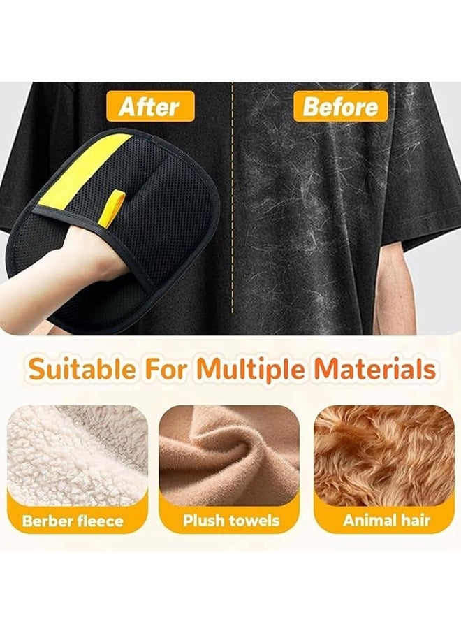 صاروخ فلاير قفازات لإزالة نسالة القماش ، وتنظيم خيوط عشوائية على الملابس ، وإزالة شعر الأليفة. (وسط - 2 قطعة) فرشاة نايلون على الوجهين - Image 4