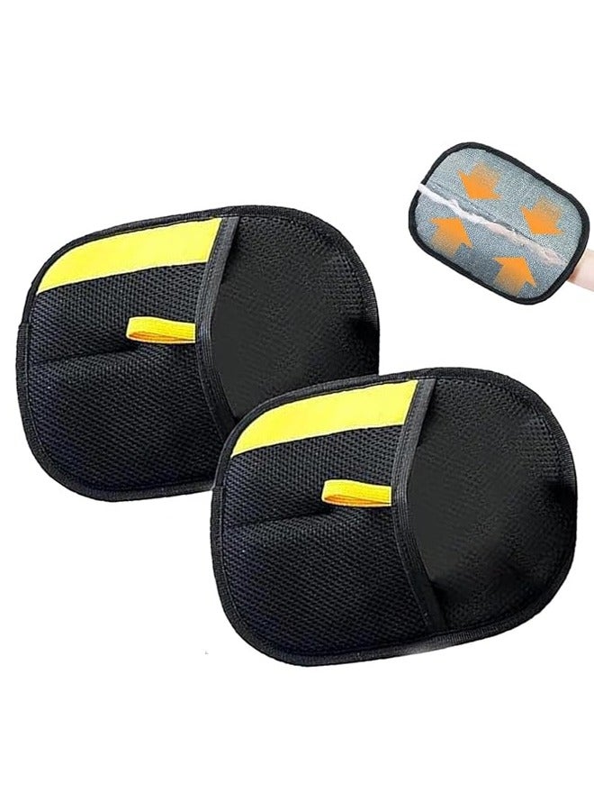 صاروخ فلاير قفازات لإزالة نسالة القماش ، وتنظيم خيوط عشوائية على الملابس ، وإزالة شعر الأليفة. (وسط - 2 قطعة) فرشاة نايلون على الوجهين - Image 1