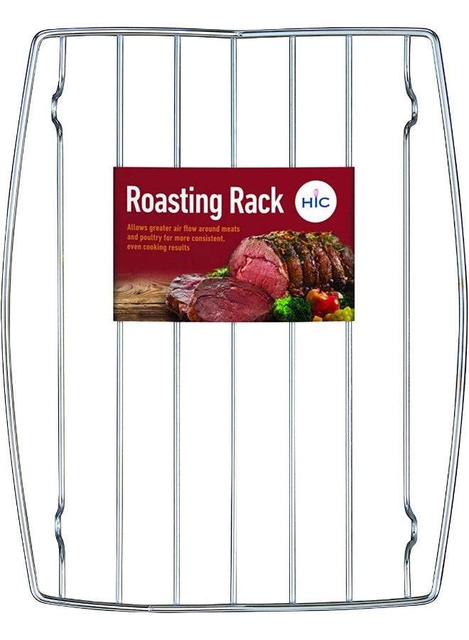Hic Harold Import Co. Hic Wire Roasting Baking Broiling Rack, 10 3/8 Inch X 8 Inch, Silver  - Image 1