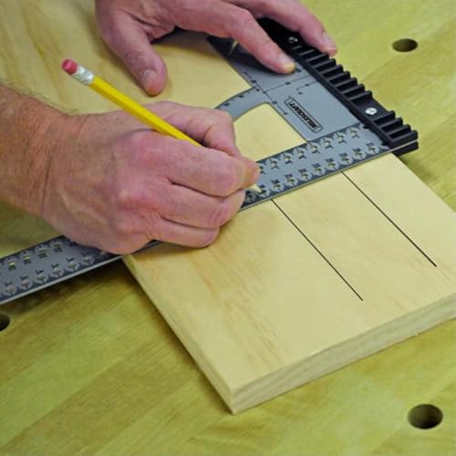 Milescraft 8404 Framing Square 300 Imperial Framing Square – 12” x 8” Steel Carpenter Square for Woodworking with Removeable Fence - Image 2