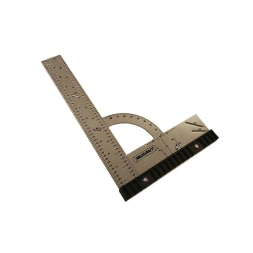 Milescraft 8404 Framing Square 300 Imperial Framing Square – 12” x 8” Steel Carpenter Square for Woodworking with Removeable Fence - Image 1