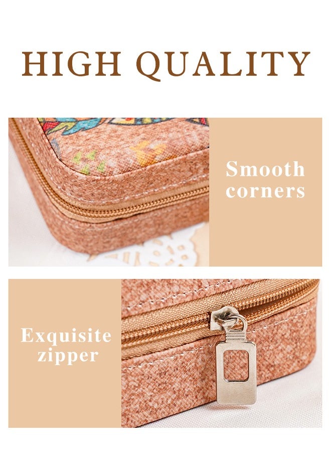 Lemon Travel Jewelry Box, Portable & Compact All-In-One Cork Jewelry Box, Gift for Women & Girls, Ideal Travel Essential  (Brown)  - Image 4