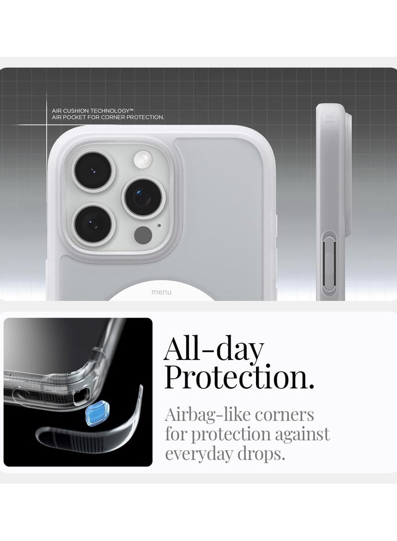 Spigen Cover for iPhone 16 Pro Max Ultra Hybrid MagFit Compatible with MagSafe - Classic Silver - Image 5