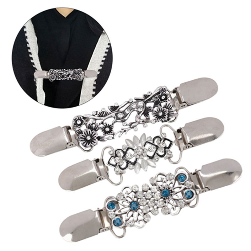 Hollow Floral Clip: 1 Pc Alloy Durable Unfading Shining Cardigan Clip - Elegant Flower Pattern Women Fashion Clip for Formal Informal Occasions Gift - Image 1
