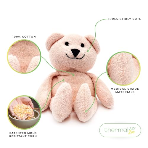 Thermal-Aid Zoo Animals - Bella The Pink Bear - Heatable Therapeutic Stuffed Animals for Kids - Hot & Cold Therapy - Ice Pack & Heating Pack - Image 2