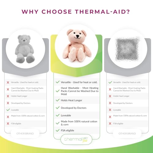 Thermal-Aid Zoo Animals - Bella The Pink Bear - Heatable Therapeutic Stuffed Animals for Kids - Hot & Cold Therapy - Ice Pack & Heating Pack - Image 3