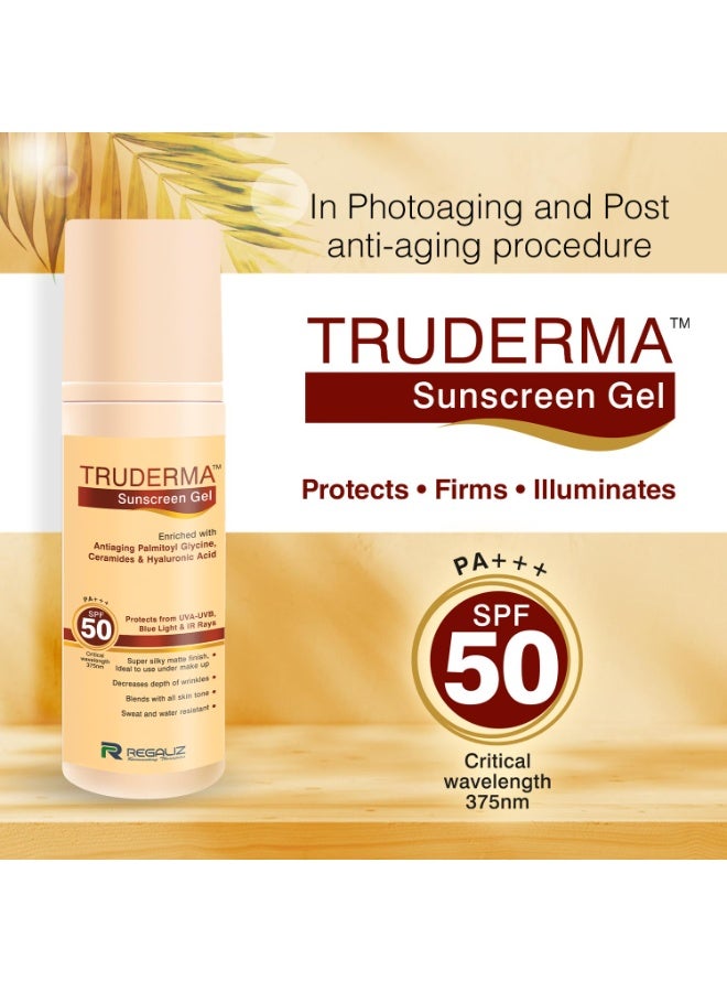 Regaliz Truderma Silicone Sunscreen For All Skin Type Gel Spf 50+ | Skin Brightening & Anti-Aging | Broad Spectrum Uva & Uvb Protection | 50g Pack of 2 - Image 4