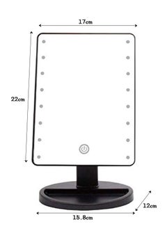 Arabest Makeup Mirror with Lights, Lighted Vanity Makeup Mirror with Color Setting, 360 Degree Adjustable Rotation Travel Light up Mirror (Black)  - Image 2