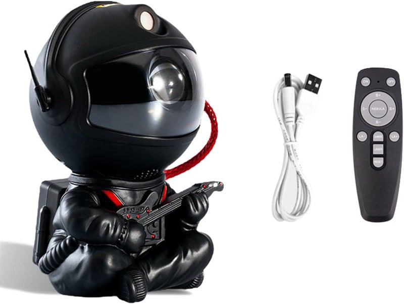comfrt Astronaut Light Projector - [New-Upgrade] Astronaut Starry Projector with Remote Control - Starry Ceiling Projector for Kids Adults Bedroom & Home Cinema (Black Guitar) - Image 1