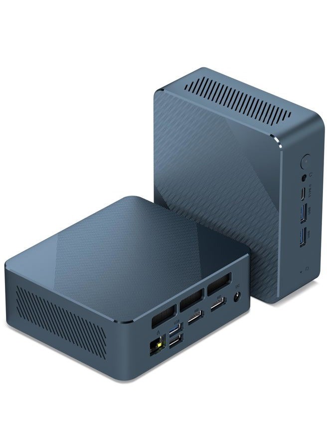 Getorli Mini PC, AMD Ryzen 5 3550H（Max 3.7GHz） 16GB DDR4 1TB SSD，Mini Desktop Computer Support 4K@60Hz Dual HDMI/USB-C/WiFi 5/BT5.0 for Home Office, Business & Light Gaming blue - Image 1