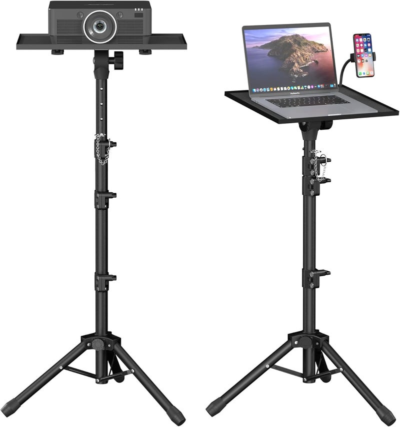 Facilife 63" Tall Projector Stand Tripod,Laptop Tripod Projector Stand Adjustable Height 22 to 63 Inches, Projector Tripod Stand, Tripod for Porjector, Projector Stand for Outdoor Movies - Image 1