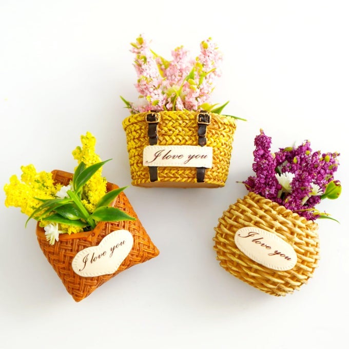 3PCS FLOWER FRIDGE MAGNETS CUTE PLANT REFRIGERATOR MAGNET FOR FRIDGE CREATIVE DECORATIVE 3D MAGNET FOR OFFICE KITCHEN SCHOOL LOCKER WHITEBOARD
