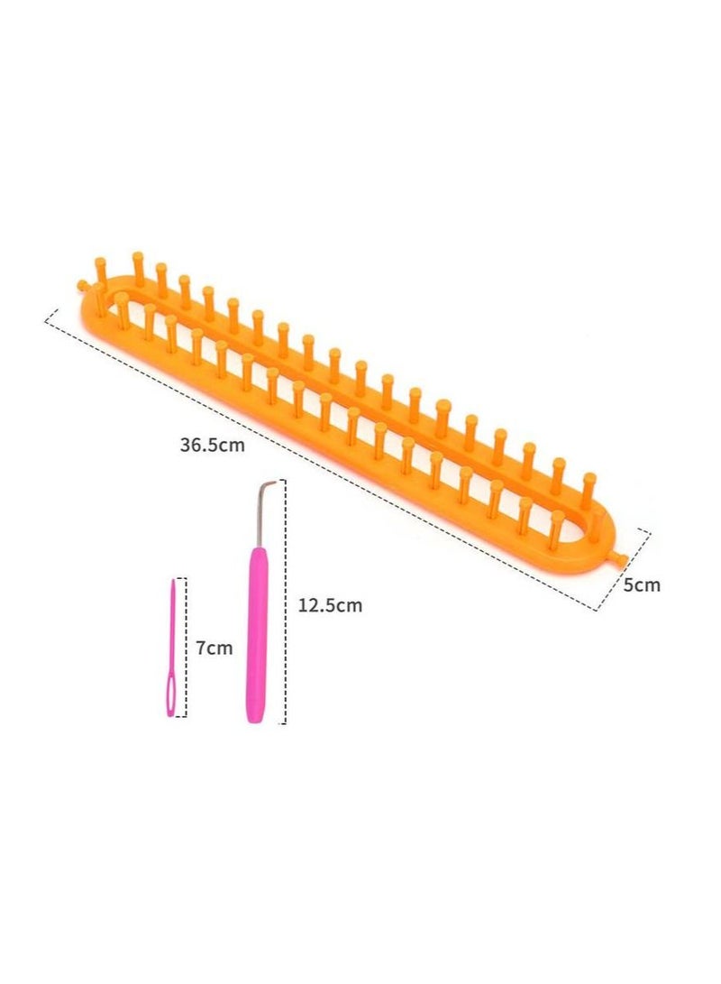 Altheqa 3pcs/Set Weaving Loom Knitting Kit Plastic Pompom Sock Hat Scarf Scarves Maker Plastic Long Handle DIY Weaving Tool Random Color - Image 1