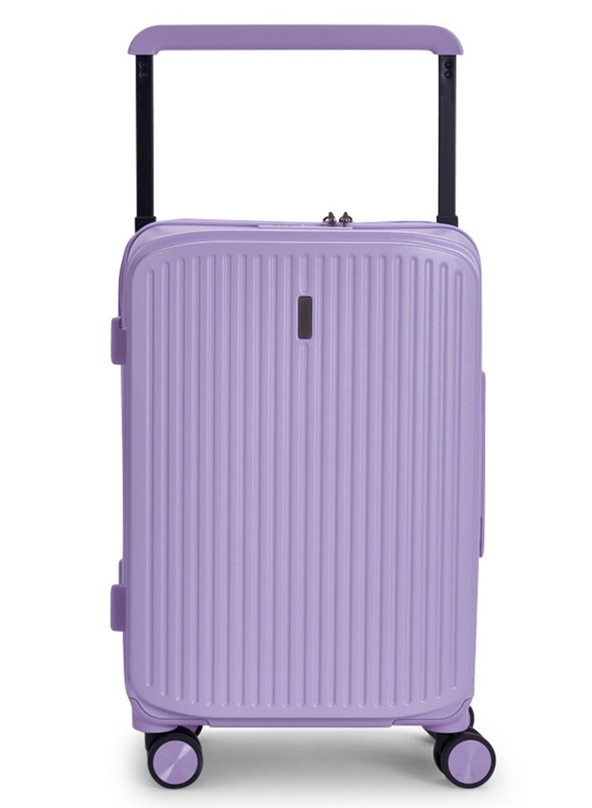 LIMRA Travel Bag From Limra Made Of PC Cabin Carry Check-In Luggage Trolley Size 20 inch Color Purple - Image 2