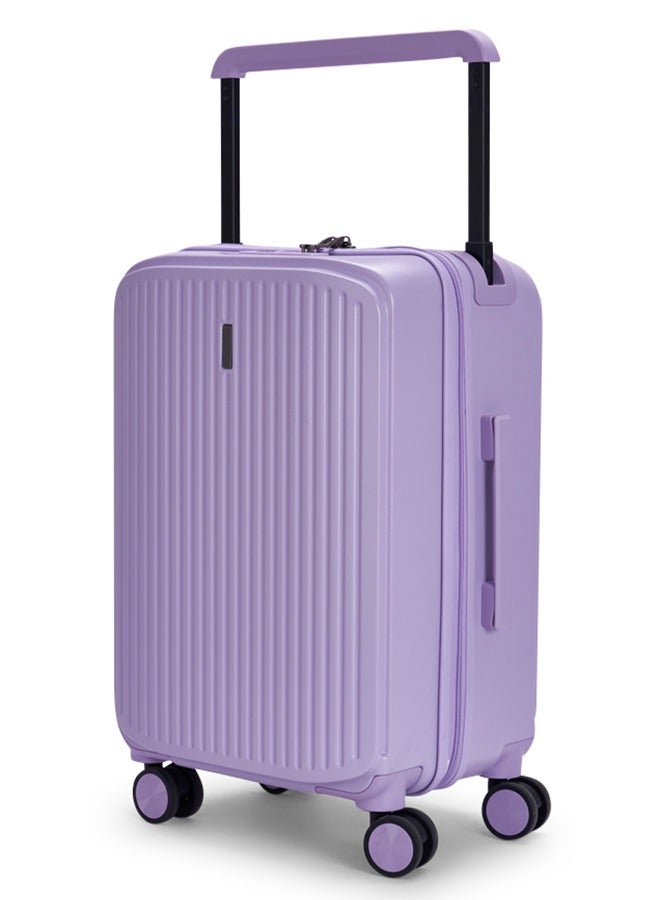 LIMRA Travel Bag From Limra Made Of PC Cabin Carry Check-In Luggage Trolley Size 20 inch Color Purple - Image 1