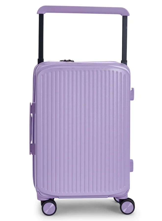 LIMRA Travel Bag From Limra Made Of PC Cabin Carry Check-In Luggage Trolley Size 20 inch Color Purple