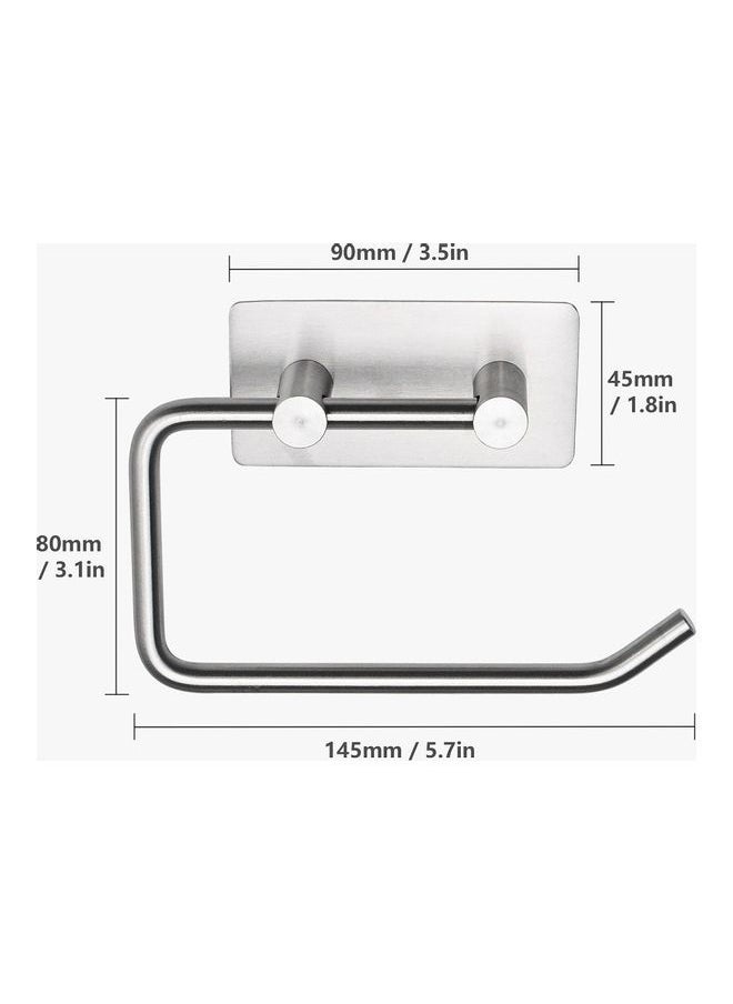 NIBEMINENT Stainless Steel Toilet Paper Holder Silver 5.7x3.1inch  - Image 4