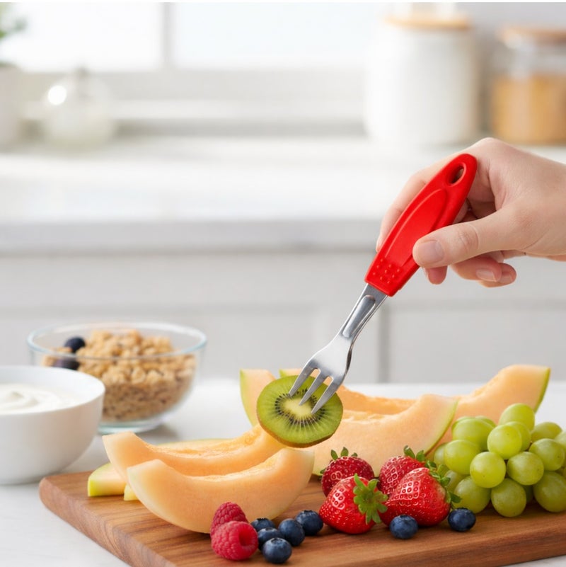 Decent Deluxe Fruit Fork Set of 10 | Stainless Steel Forks | Ergonomic Handle | Mirror Finish | Dessert & Fruit Fork Set For Home, Kitchen, Restaurant, Dishwasher Safe - Image 5